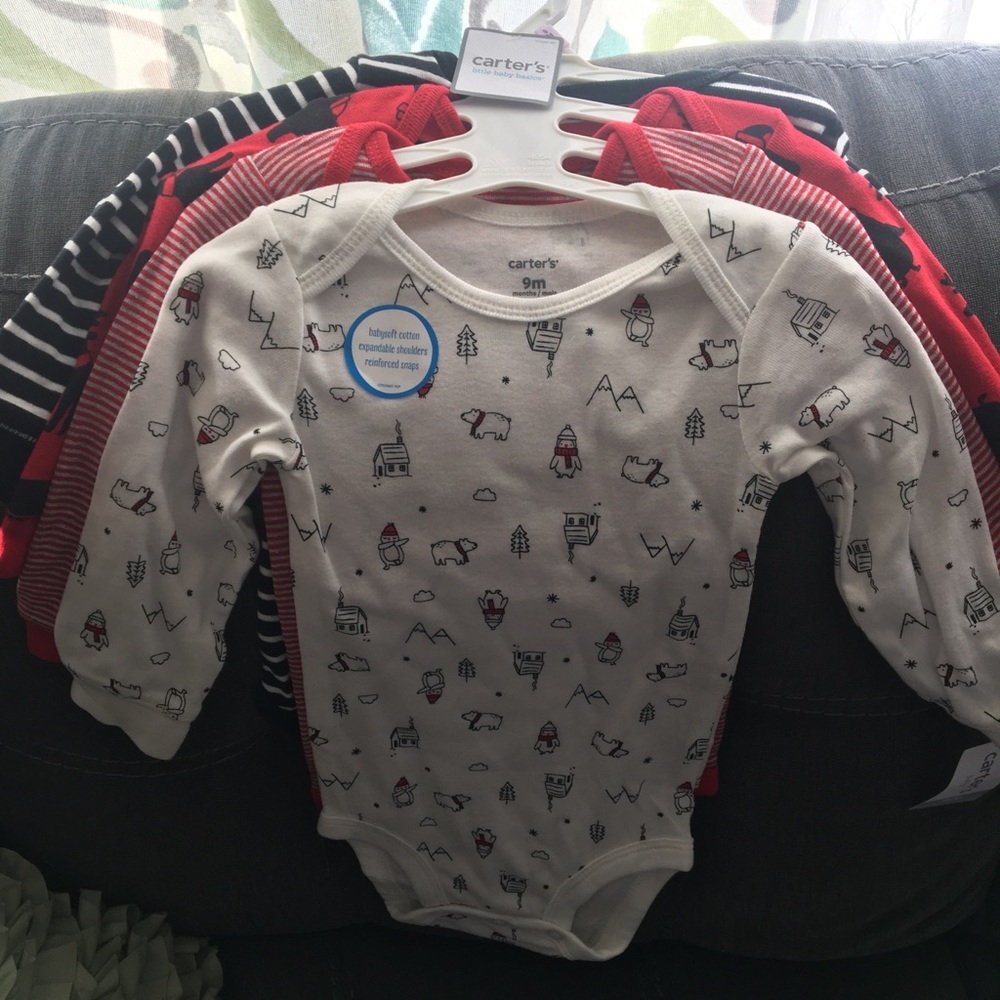 *NEW CARTERS BOYS ONESIES 9M